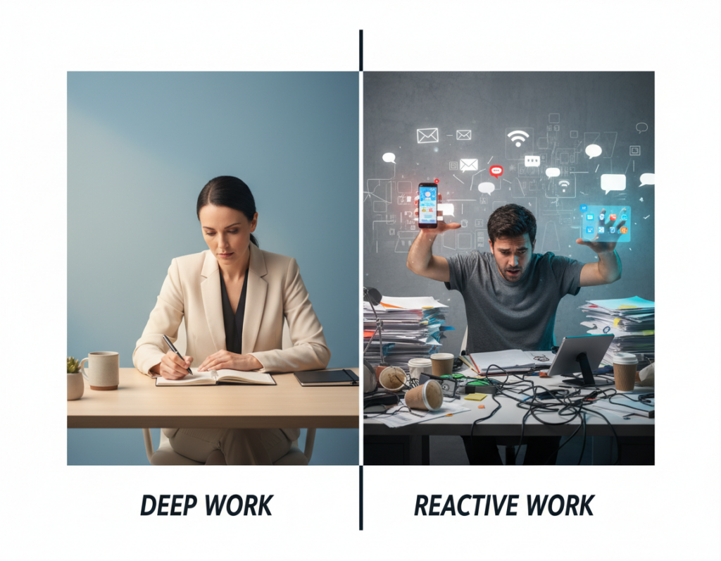 Deep Work vs Reactive Work in Modern Knowledge Environments